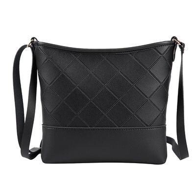 

Fashion Women Plaid Print Bucket Bag PU Leather Casual Shoulder Phone Bags