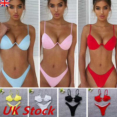 

Women Sexy Push-up Padded Bra Bandage Bikini Set Swimsuit Swimwear Bathing