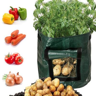 

Siaonvr DIY Potato Grow Planter PE Cloth Planting Container Bag Thicken Garden Pot