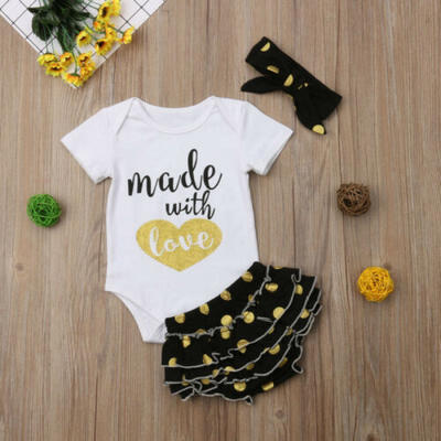 

Newborn Kids Baby Girl Outfits Clothes Romper Jumpsuit BodysuitTutu Pants Dress