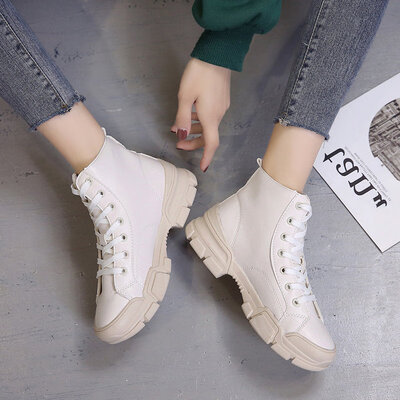 

Breathable Martin Boots Female British Wind-thin Autumn Black-hundred-pair Retro Motorcycle Shoes with Rough-heeled Single Shoes