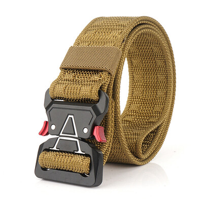 

Luxury Canvas Belt Thick Tactical Designer Belts For Jeans High Quality Casual Nylon Waist Belt Metal Buckle Black Cobra Belt