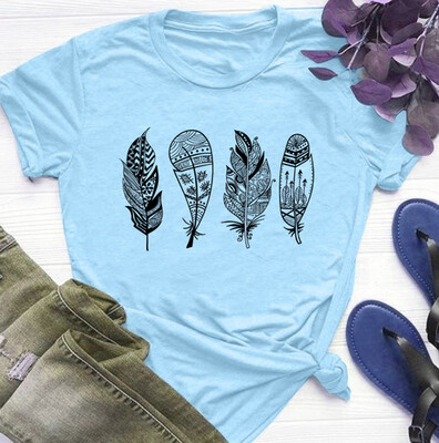

Nomeni Womens Summer Casual Print Tops Short Sleeve T-Shirts Blouse