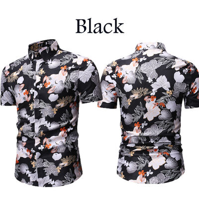 

Mens Floral Flower Print Casual Shirt Men Short Sleeve Dress Shirts Tops Lot