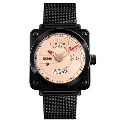 

SKMEI Fashion Stainless Steel Quartz Men Watches 3ATM Water-resistant Casual Man Wristwatch Male Relogio Musculino Date