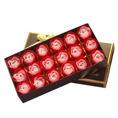 

Gobestart 18Pcs Scented Rose Flower Petal Bath Body Soap Wedding Party Gift