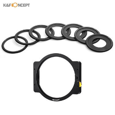 

K&F CONCEPT Metal Square Filter Holder with 52mm 58mm 62mm 67mm 72mm 77mm 82mm Filter Adater Rings for DSLR ILDC Camera Lens