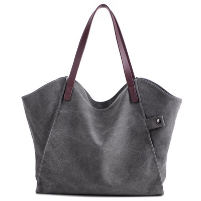 

New Fashion Leisure Lady Canvas Hobos Shoulder Bag Famous Brand High Quality Women Handbag Large Capacity Top-handle Bags