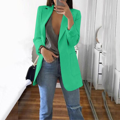 

Toponeto Women Autumn Winter Long Sleeve Office Coat Cardigans Suit Long Jacket