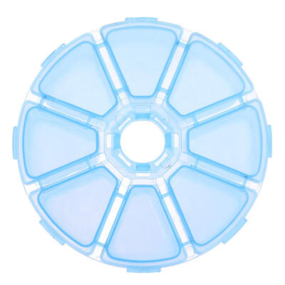 

8 Compartment Round Clear Plastic Storage Box Jewelry Beads Organizer