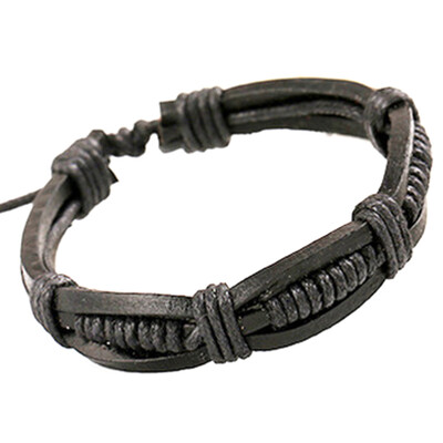 

Fashion Leather Woven Bracelet Leather Bracelet Bracelet Black&Brown Color OptionalOne for sale