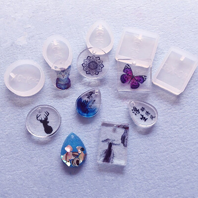 

Siaonvr 1Set Pendant Silicone Mold Resin Silicone Mould Handmade Tool Epoxy Resin Molds
