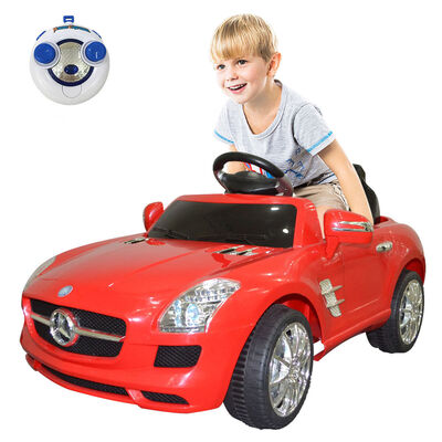 

New Red Mercedes Benz sls rc Mp3 Kids Ride on Car Electric Battery Toy-Red