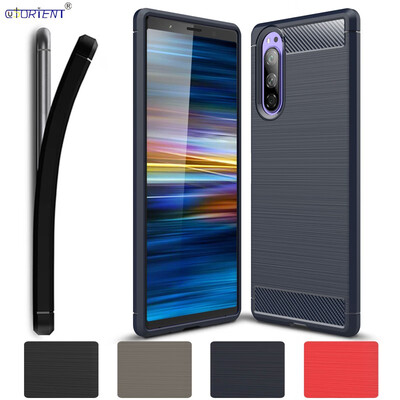 

Soft Case Cover Sony Xperia 2 Carbon Fiber Bumper Case Sony Xperia 2 TPU Cover Sony Xperia2 Silicone Phone Cases