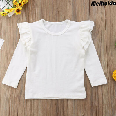 

Toddler Kid Baby Girl Long Sleeve Warm Tops T-Shirt Infant Ruffle Blouse Clothes
