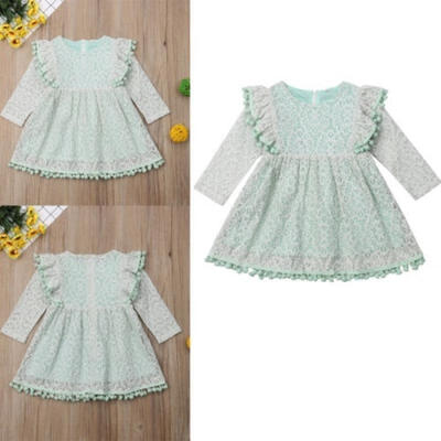 

2018 New Toddler Baby Girl Dress Kid Lace Sundress Long Sleeve Princess Autumn Dress