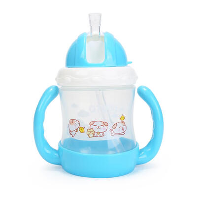 

Cartoon Baby Cup Learn to Drink Training Cups Kids Milk Bottles with Straw