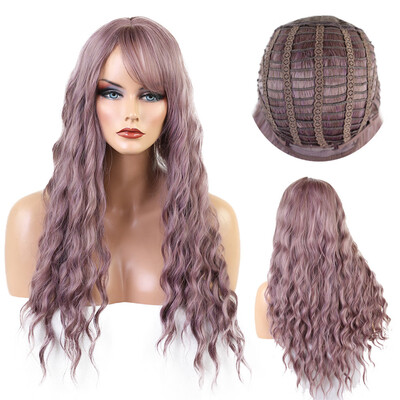 

〖Follure〗Women Fashion Lady Long Curly Purple Hair Cosplay Party Wig