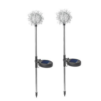 

2pcs Solar Dandelion LED Outdoor Garden Path Lights IP44 Decor Stake Lamps