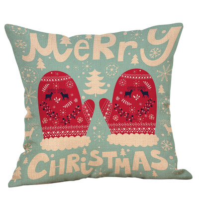 

Tailored Merry Christmas Pillow Cases Cotton Linen Sofa Cushion Cover Home Decor