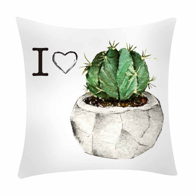 

〖Follure〗Cactus Banana Leaf Print Pillow Case Polyester Sofa Car Cushion Cover Home Decor