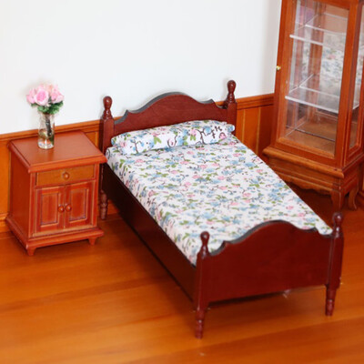 

Siaonvr Dollhouse Furniture Mini Bed Set Miniature Living Room Kids Pretend Play Toy