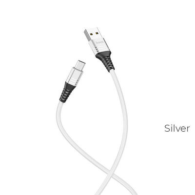 

Hao Cool U46Apple Three-ring Silicone Charging Data Line Micro Interface Type-C Charging Line 1 Meter Fast Charge-APPLE
