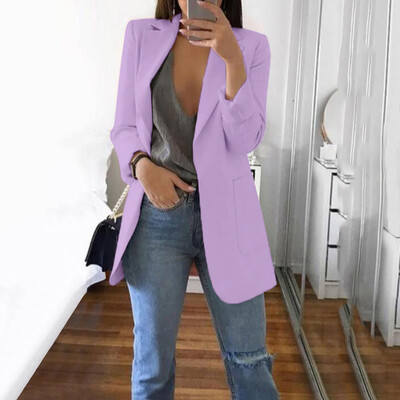 

Toponeto Women Autumn Winter Long Sleeve Office Coat Cardigans Suit Long Jacket