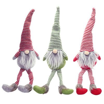 

Christmas Gnome Gifts Holiday Decoration Present Handmade Striped Tomte Plush Doll Tabletop Santa Figurines Ornaments