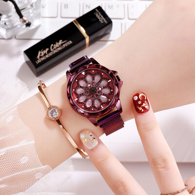 

Year watch ladies starry inlaid waterproof diamond square quartz steel belt watch womens watch