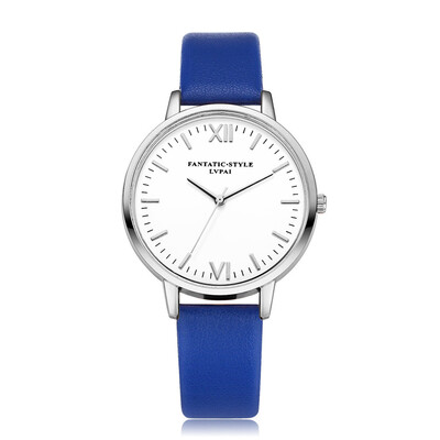 

Hot Selling Watches Women Business Scale Dial Ladies Fashion Quartz Wristwatch Solid Color Leather Strap Clock Kol Saati