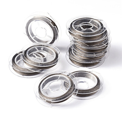 

PH PANDAHALL 10 Rolls 045mm Stainless Steel Beading Wire Silver
