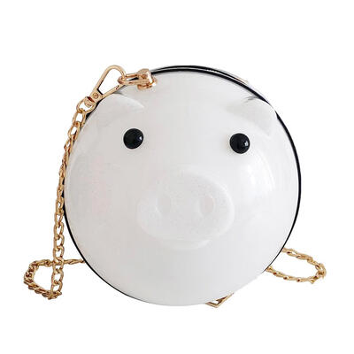 

Small Round Bags Chain Pig Shoulder Messenger Bags Women Party Clutch Purse