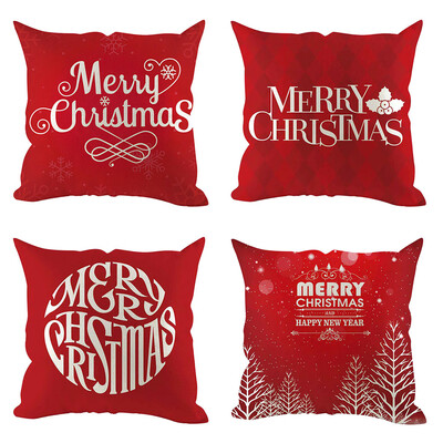 

Tailored 4Pcs Christmas Pillow Cover Pillowcases Decorative Sofa Cushion Cover Decoration