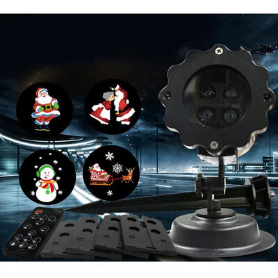 

Animation Cartoon Christmas Pattern Laser Projection Light Lawn Lamp With Remote Control For Home Decoration