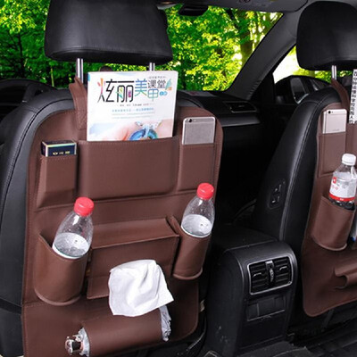 

Car Seat Storage Bag Hanging Car Back Child Safety Multifunction Leather Storage Box Multi-Pocket Scratch Rresistant