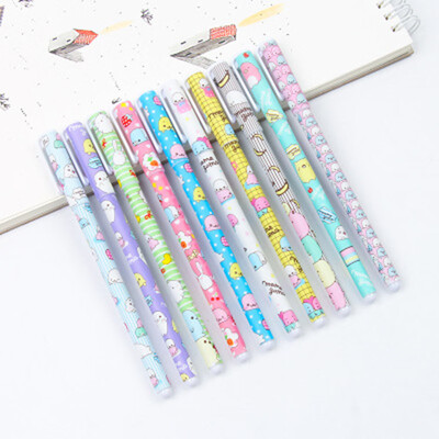 

Toponeto 10PcsLot New Cute Cartoon Colorful Gel Pen Set Kawaii Stationery Creative