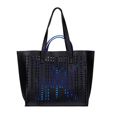 

2pcsset Hollow Laser Shoulder Handbags Women Shopping Totes Top-handle Bag