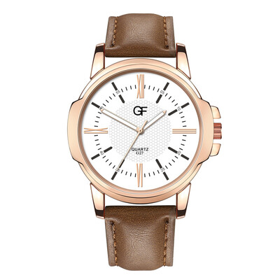 

Gobestart Hot Man Leather Watch Whatever Late Anyway Letter Watches New Pointer glow