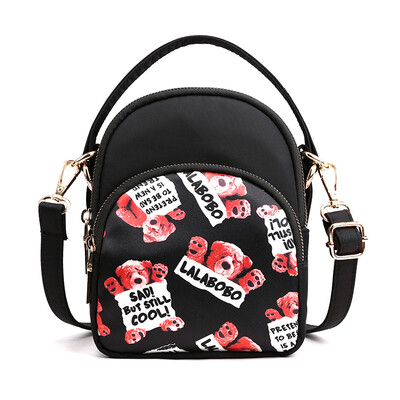 

One-shoulder slanting bag ladys BAG 100 sets portable mobile phone bag keys change Oxford cloth mini-cloth bag