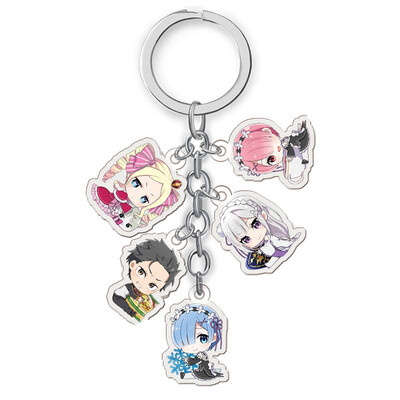 

Anime ReLife in a different world from zero Keychain Keyring Pendant