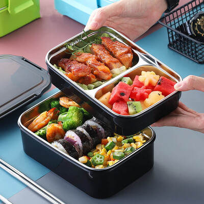 

Stainless Steel Thermal Insulated Lunch Box Double Layer Bento Food Container