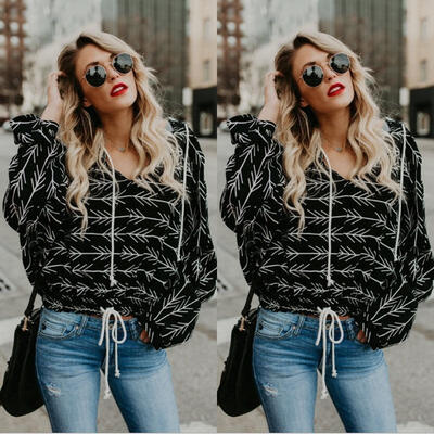 

Casual Loose Long Sleeve Sweater Womens V-neck Knitwear Pullover Jumper Tops