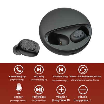 

YH03 TWS BT 50 Earphone Sports Headset True Wire-less Handsfree Earbuds
