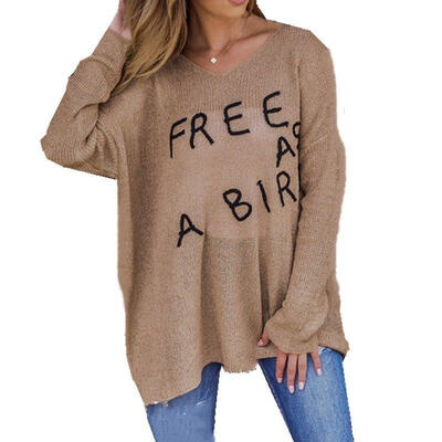

Hot Women Long Sleeve Loose Blouse Ladies Casual Shirt Summer Tops T-Shirt