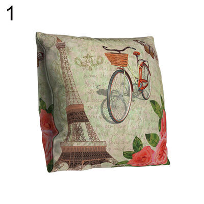 

Bicycle Flower Double-sided Print Pillow Case Cushion Cover Sofa Bed Car Decor