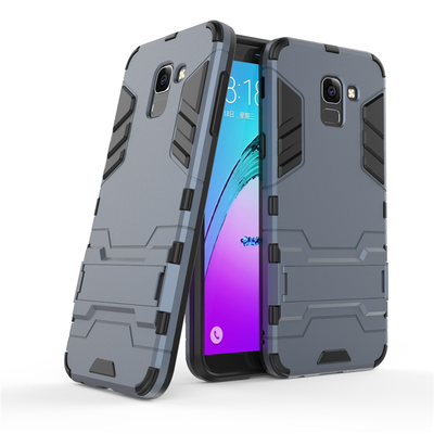 

Goowiiz Phone Case For Samsung Galaxy J4 2018 EuropeanJ6 2018 European Armor PCTPU Silicone Hard Bracket Double Protection
