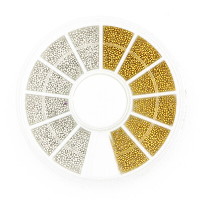 

Greensen Silver Gold Beads Pearls Caviar Mixed Manicure DIY Nail Art Decorations Disc