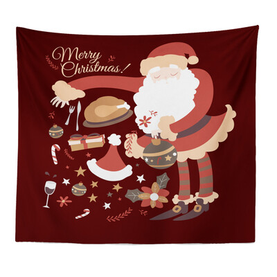 

Toponeto Merry Christmas Beach Cover Up Tunic Tapestry Tablecloth Home Decoration