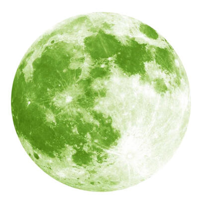 

1pc 30cm Waterproof Luminous Full Moon Wall Sticker Home Decoration Sticker